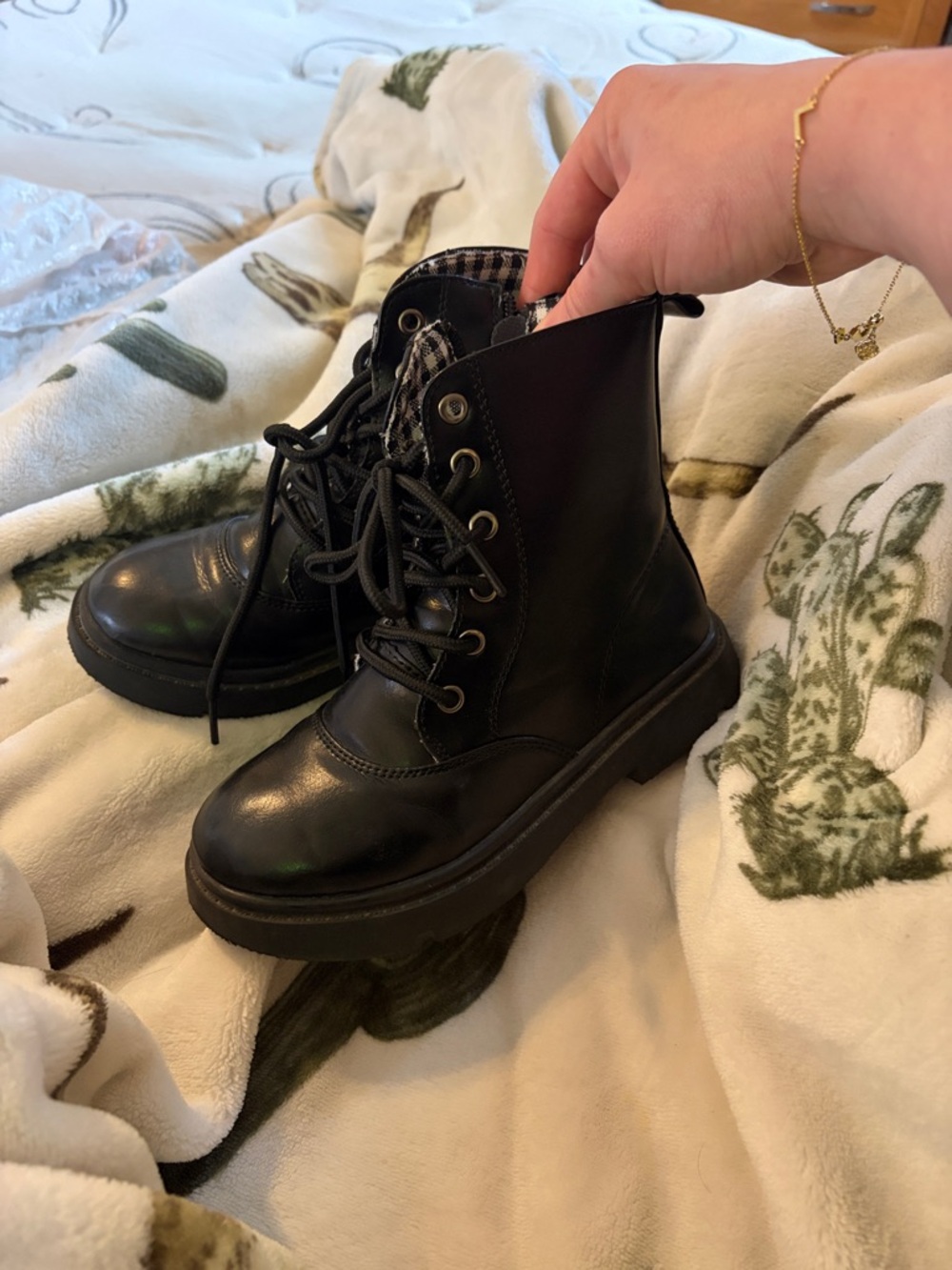 Children’s  Lace-Up Combat Boots - Classic Urban Style